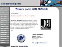 Tablet Screenshot of jenelitetraining.com